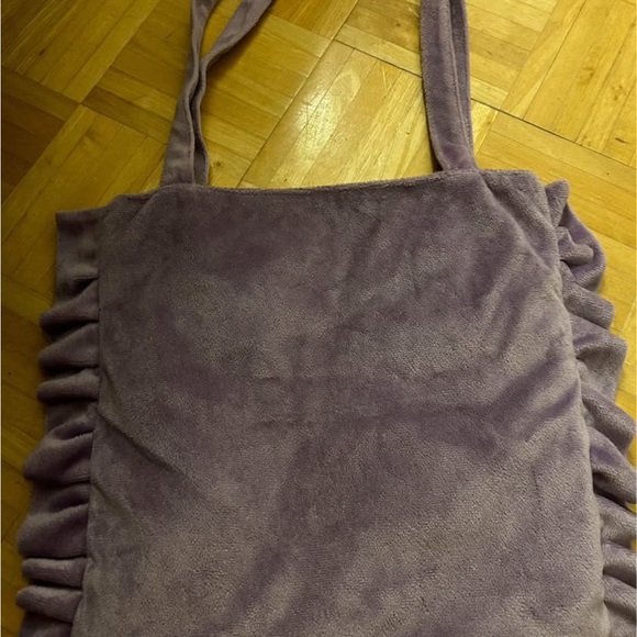Purple Ruffled Tote Bag - Picture 2 of 4